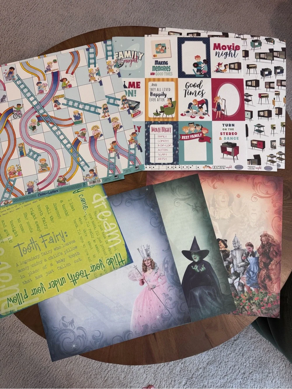 34 Assorted Themed Scrapbook Papers SEE SECOND PHOTO TOO